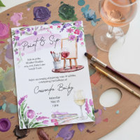 Paint and Sip Wine and Art Easel Birthday Party