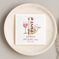 Paint and sip wine and art themed party template