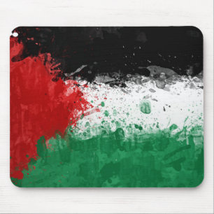 Paint Art Grunge Palestine Flag Mouse Pad