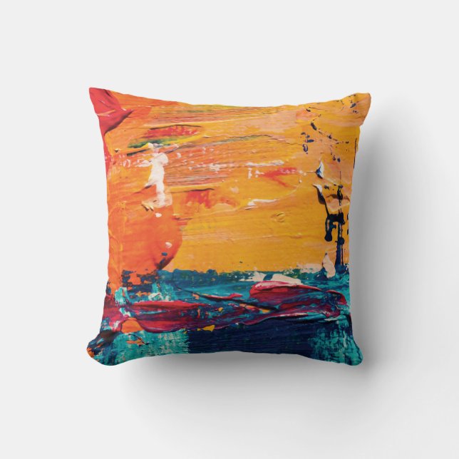 Paint Artistic abstract design Throw Pillow (Front)