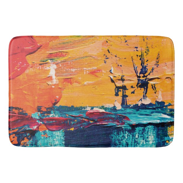 Paint Artistic Modern design Bath Mat (Front)