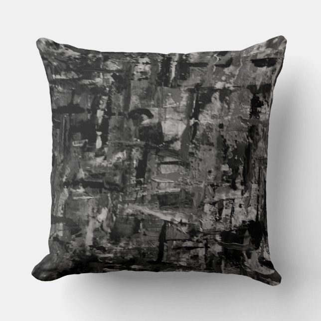 Paint at the Knifes Edge Throw Pillow (Front)