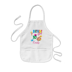 Paint Birthday Art  Create Party Theme Custom  Kids Apron