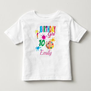 Paint Birthday Art Create Party Theme Custom Toddler T-shirt