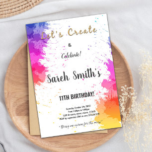 Paint Birthday Postcards