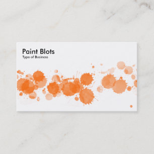 Paint Blots - Orange Business Card