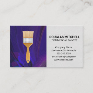 Paint Brush   General Contractor   Home Renovation Business Card