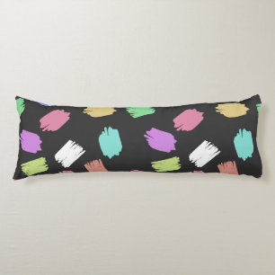 Paint Brush Strokes, Colourful Brush Strokes Body Pillow