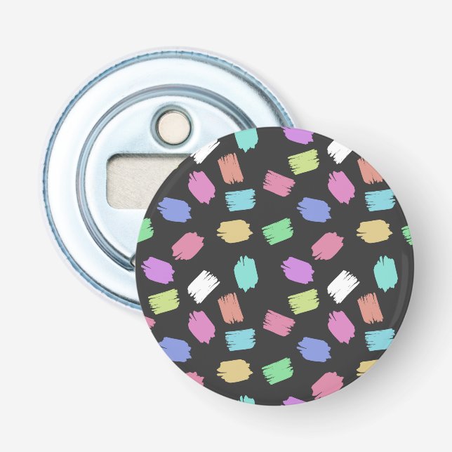 Paint Brush Strokes, Colourful Brush Strokes Bottle Opener (Front)