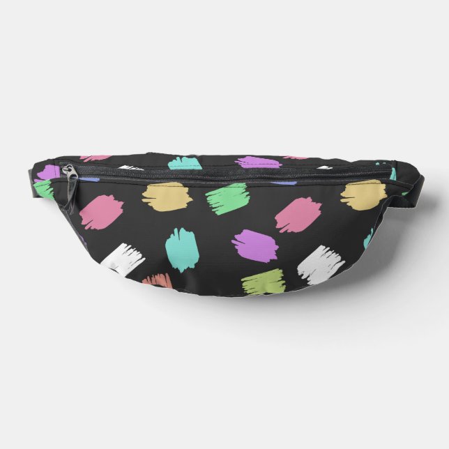 Paint Brush Strokes, Colourful Brush Strokes Fanny Pack (Lay Down)
