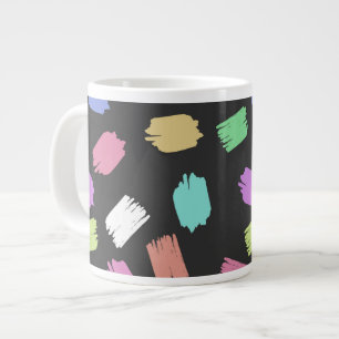 Paint Brush Strokes, Colourful Brush Strokes Large Coffee Mug