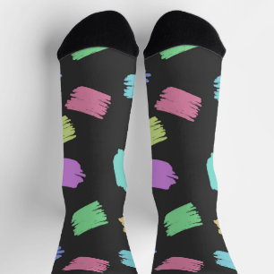 Paint Brush Strokes, Colourful Brush Strokes Socks