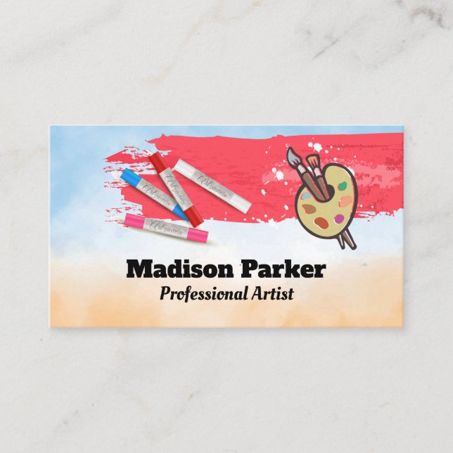 Paint Brushed | Art Material Creative Business Card (Front)