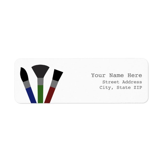 Paint Brushes Address Label (Front)