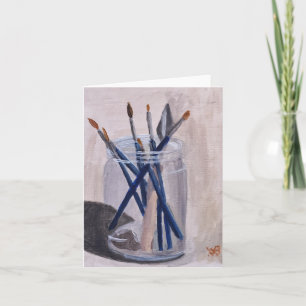 Paint Brushes Note Card