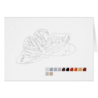 Paint by Numbers Card: Butterfly