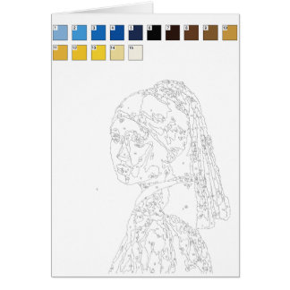 Paint By Numbers Card: Girl with a Pearl Earring