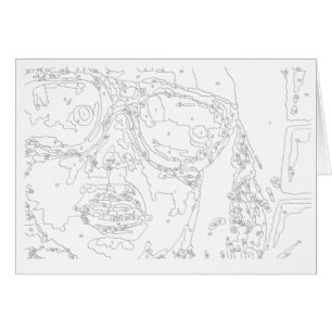 Paint by Numbers Card: Graffiti Girl