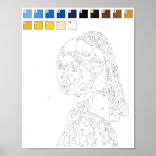 Paint By Numbers: Girl with a Pearl Earring Poster