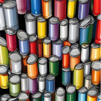 Paint can themed bottle opener keychain bottle opener