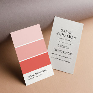 Paint Chip   Editable Colour Interior Designer Business Card