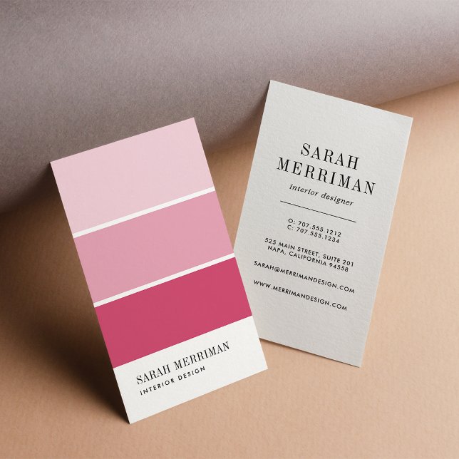 Paint Chip | Editable Colour Interior Designer Business Card (Creator Uploaded)