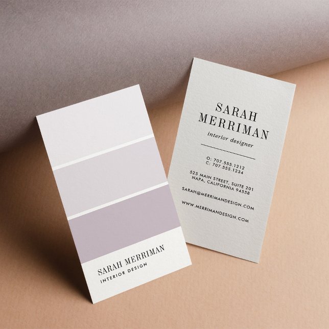 Paint Chip | Editable Colour Interior Designer Business Card (Creator Uploaded)
