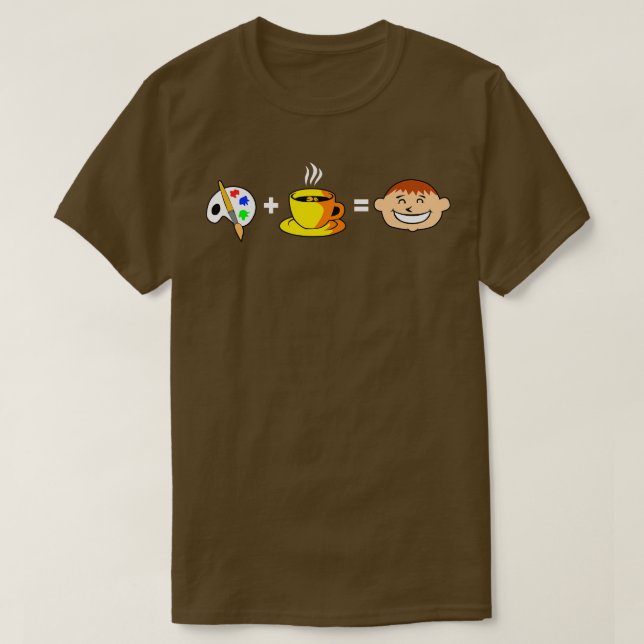 Paint Coffee Happy T-Shirt (Design Front)