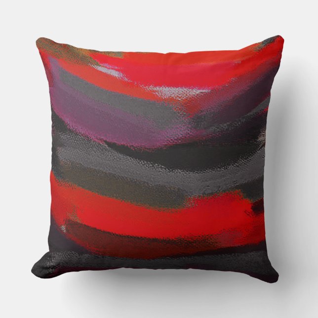 Paint Colour Splatter Brush Stroke Throw Pillow (Front)