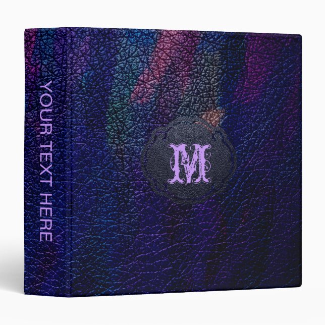 Paint Dark Blue Leather Look Binder (Front/Spine)