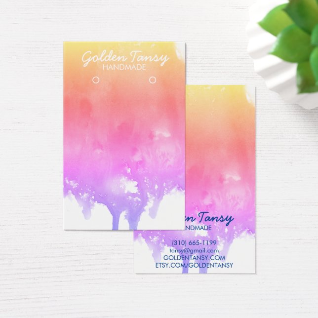 Paint Drip Earring Necklace Jewellery Display Card (Desk)
