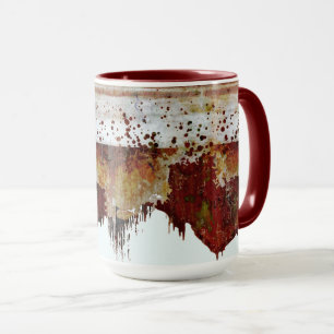 Paint drip earthenware look mug
