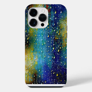 Paint Dripping in Oil Rain Droplets Stunning Fun iPhone 14 Pro Max Case