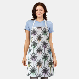 Paint Drop Palm Tree Pattern Apron