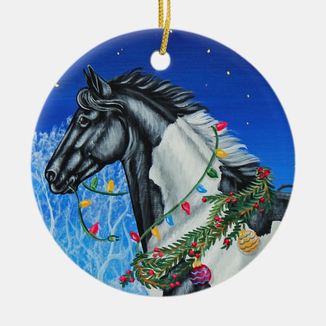 Paint Horse Christmas Ornament (Front)