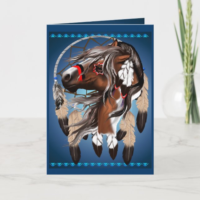 Paint Horse Dreamcatcher Card (Front)