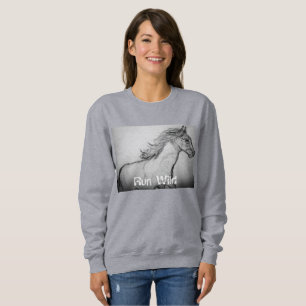 Paint Horse Galloping run wild Sweatshirt