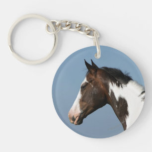 Paint Horse Headshot 1 Keychain