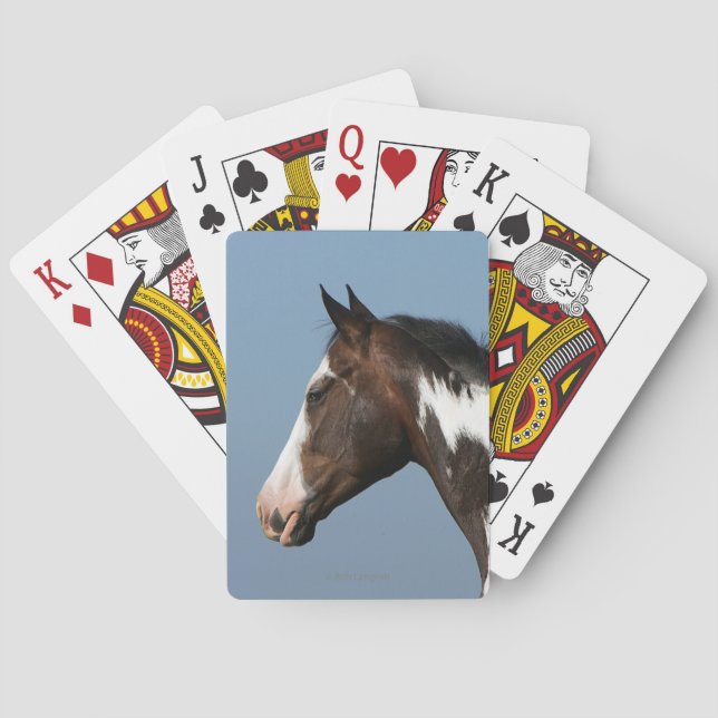Paint Horse Headshot 1 Playing Cards (Back)