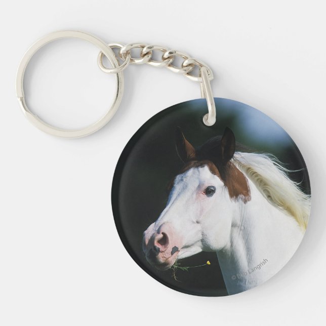 Paint Horse Headshot 3 Keychain (Front)