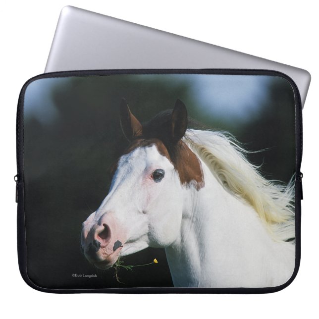 Paint Horse Headshot 3 Laptop Sleeve (Front)