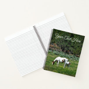 Paint Horse Mare and Foal Personalized Notebook