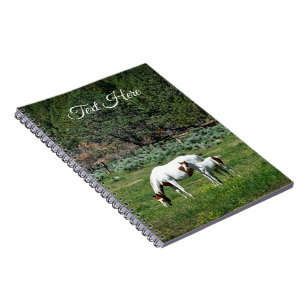Paint Horse Mare and Foal Personalized Notebook