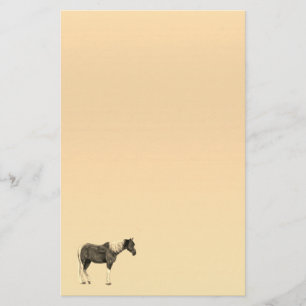 Paint Horse Pastel Stationery Paper