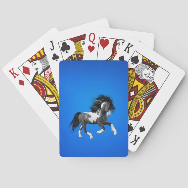 Paint Horse Running  Playing Cards (Back)