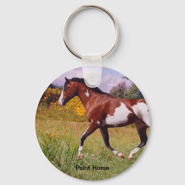 Paint Horse trotting Key chain (Front)