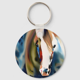 Paint Horse Watercolor Keychain