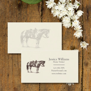 Paint Horse Western Training Business Cards
