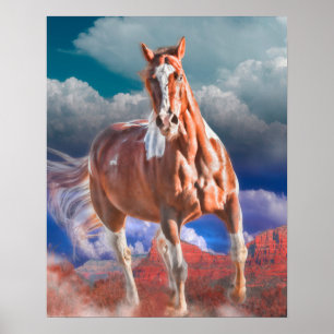 Paint Horse "Whirlwind of the Southwest" Poster