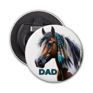 Paint Horse with Native Beads Bottle Opener